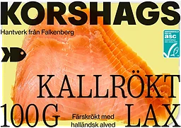 Laxfilé Färsk Kallrökt 100g Miljömärkt Korshags
