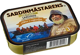 Sardiner Delikatessrökta i rapsolja