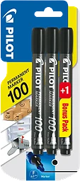 Märkpenna Permanent 3-p Svart Pilot