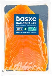 Lax kallrökt skivad 300g ICA Basic