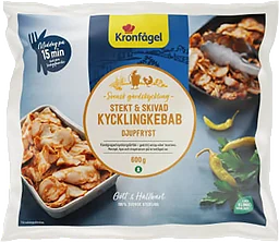 Kycklingkebab Stekt & skivad Fryst 600g Kronfågel