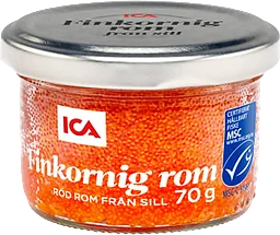 Caviar röd finkornig 70g ICA