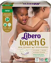 Blöjor Touch Strl 6 13-20 kg 36-p Miljömärkt Libero