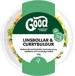 Mellanmål Linsbollar Currybulgur 150g GOOD