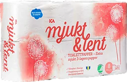 Toalettpapper Mjukt & Lent 8-p Miljömärkt ICA