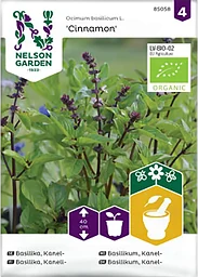 Basilika, Kanel- Cinnamon, Organic Nelson Garden