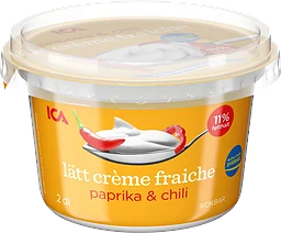 Crème fraiche Lätt Paprika & chili 11% 2dl ICA