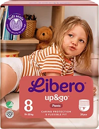 Byxblöjor Up&Go Strl 8 19-30kg 20-p