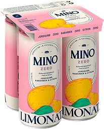 Läsk Jordgubb Rabarber Zero 4x33cl Mino
