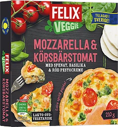 Paj med mozzarella & körsbärstomat