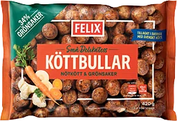 Deliköttbullar nötkött & grönsaker 420g Felix