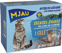 Svenska Smaker Ren/lamm/sill Kattmat Gelé 12-pack
