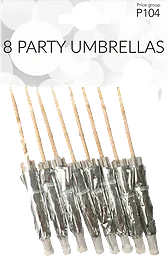 Partyparaply Silver 8-pack Happy Party
