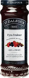Marmelad Fyra frukter utan tillsatt socker 284g St.Dalfour