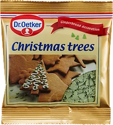Dekorströssel Christmas trees 15g Dr.Oetker