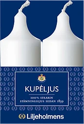 Kupéljus Vit 2-p Liljeholmens