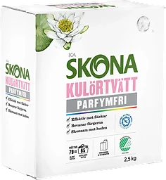 Tvättmedel Kulörtvätt Parfymfri 2,5kg ICA Skona