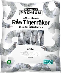 Tigerräkor råa 400g Pandalus