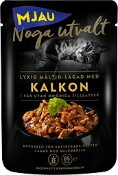 Kattmat Kalkon 85g Mjau