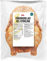 Kyckling hel färdiggrillad 650g ICA