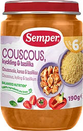 Couscous Kyckling & Basilika Från 6 Månader