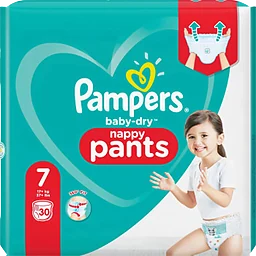 BabyDry Pants S7 17+kg 30p Valuepack Pampers