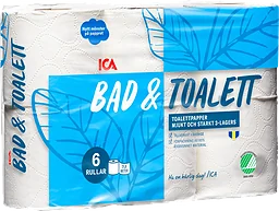 Bad & Toalett Toalettpapper 6-p Miljömärkt ICA