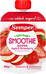 Smoothie sommar Äpple & jordgubb Från 6m 90g Semper