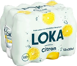 Vatten Kolsyrad Citron 33cl 12-p Loka