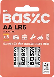 Batteri AA/LR6 8-p ICA Basic