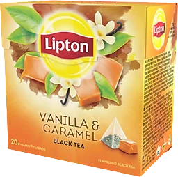 Svart te Vanilla Caramel 20-p Lipton
