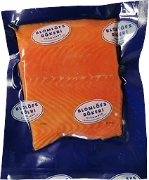Kallrökt lax i bit ca 400g Blomlöfs Rökeri