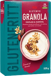 Granola dadlar o mandel Glutenfri 325g ICA