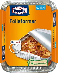 Folieformar med lock 11dl 5-p Toppits