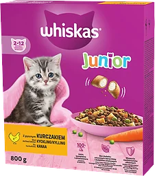 Torrfoder Junior 2-12 mån Kyckling 800g Whiskas