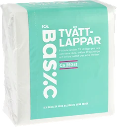 Tvättlappar 250-p ICA Basic