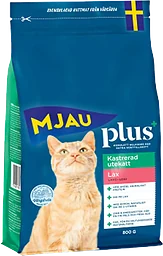 Torrfoder plus+ kastrerad utekatt Lax 800g Mjau
