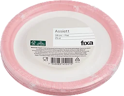 Assiett 18cm Flat Rosa Kant