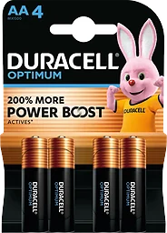 Batteri AA 4-p Duracell Optimum