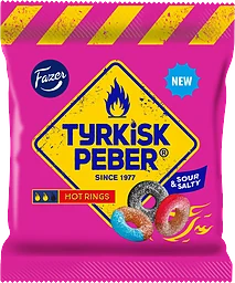 Godispåse Tyrkisk Peber Hot Rings 150g Fazer