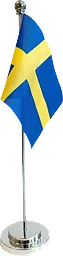 Bordsflagga 15cm Silverfot