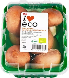 Kastanjechampinjoner Ekologiska 250g KRAV Klass 1 ICA I love eco