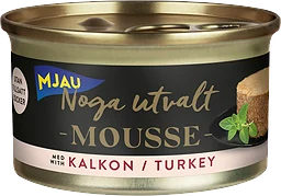 Våtfoder Katt Mousse Kalkon 85g Mjau Noga Utvalt
