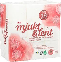 Toalettpapper Mjukt & Lent 18-p ICA