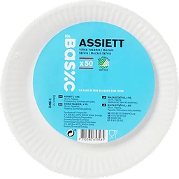 Assiett Vit 18cm 50-p ICA Basic