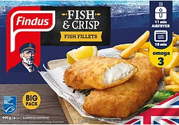 Fish & crisp fish fillets 6-p 600g Findus