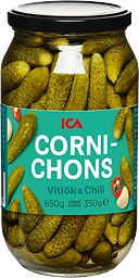 Cornichons Vitlök Chili 650g ICA