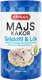 Majskakor Gräddfil & lök 125g Friggs