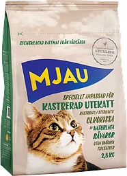 Kattmat Kastrerad utekatt 2,8kg Mjau