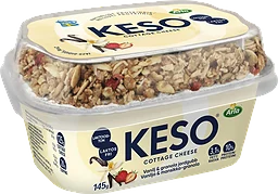 Laktosfri Keso Cottage Cheese Vanilj & Granola Jordgubb